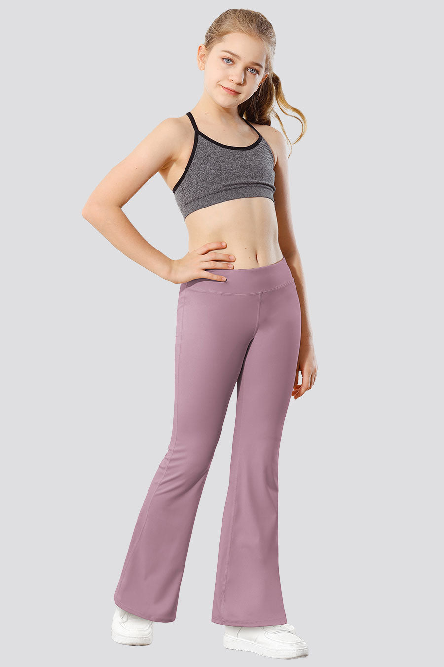 Girls flare leggings Dusty Lavender