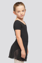 Side view for black leotard toddler