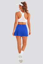 pleated tennis skirt Sapphire back view 