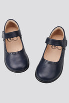 Blue mary jane shoes for girls top view