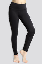 girls athletic pants black front