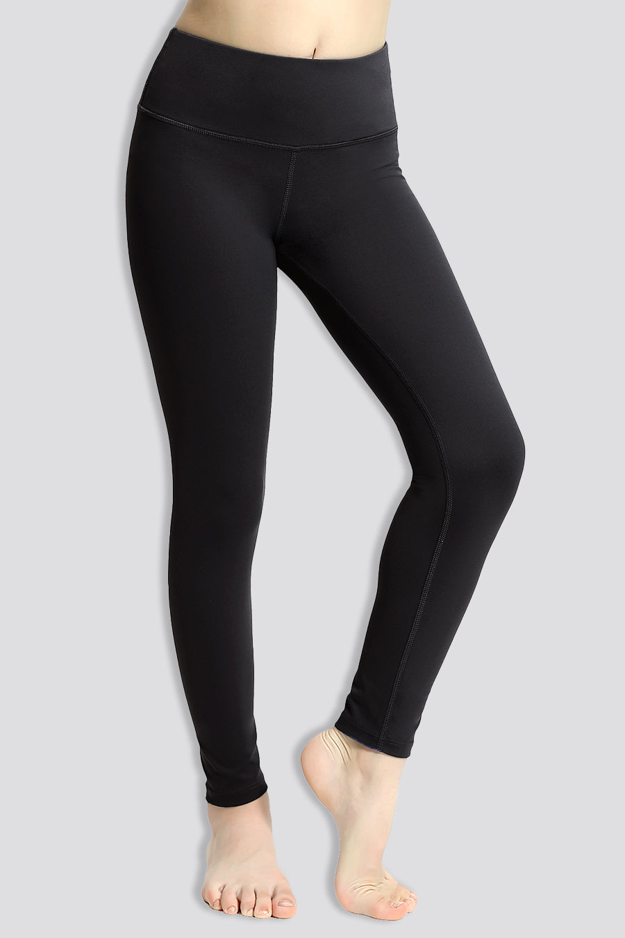 girls athletic pants black front