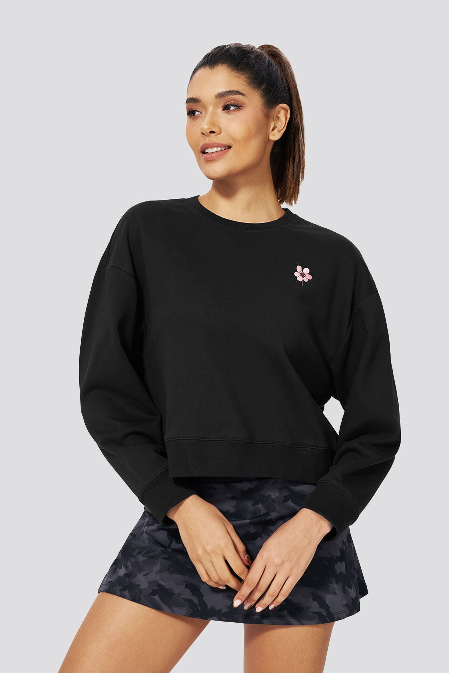 Cropped Sweatshirts for women Black