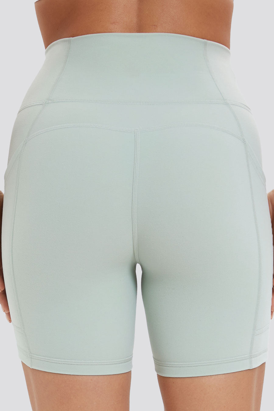 running shorts with pockets mint green 