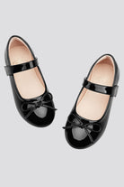 Black mary jane shoes for girls top view