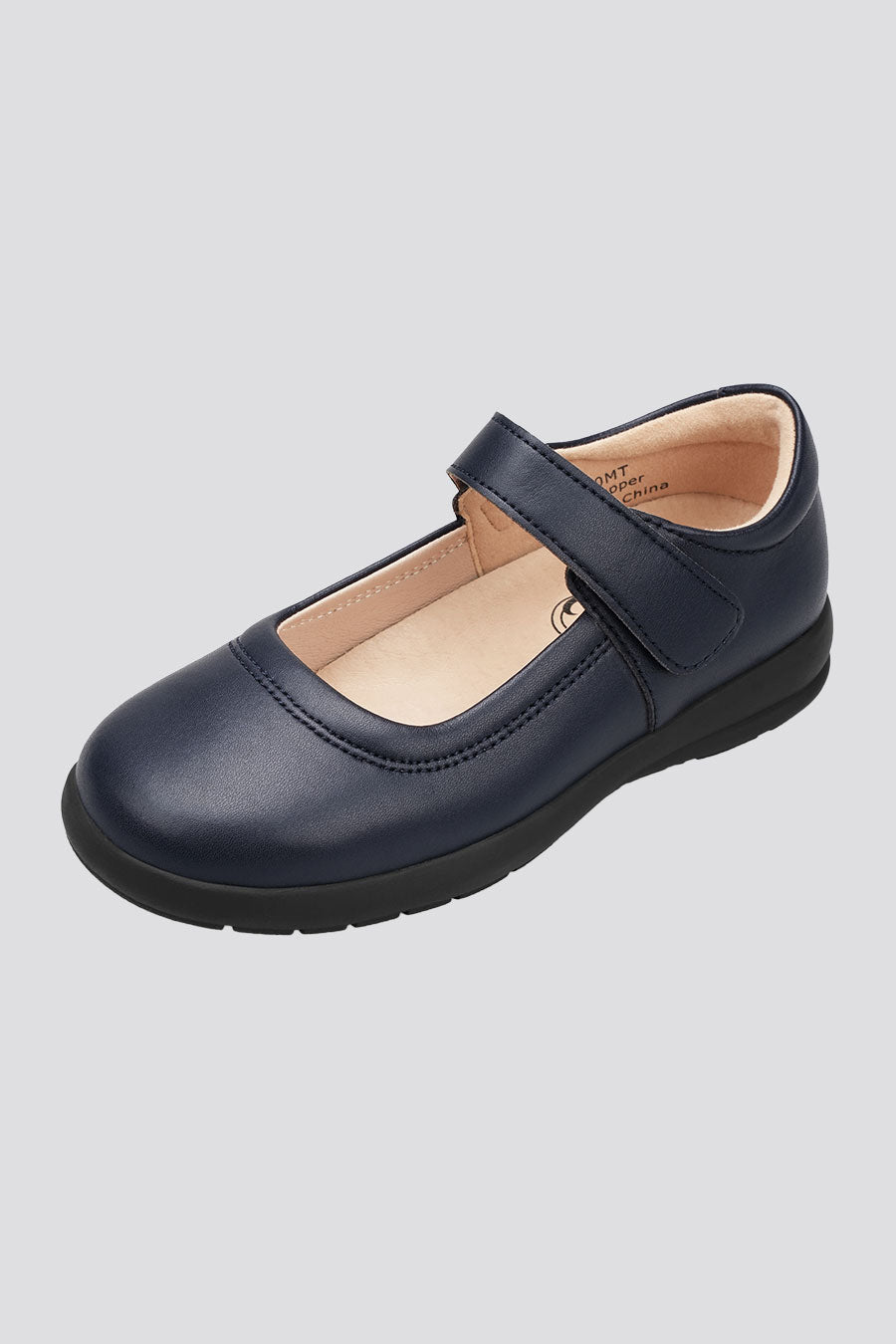 Blue mary jane shoes for girls front view