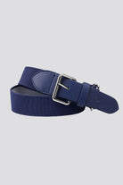 Blue kids baseball belt front view