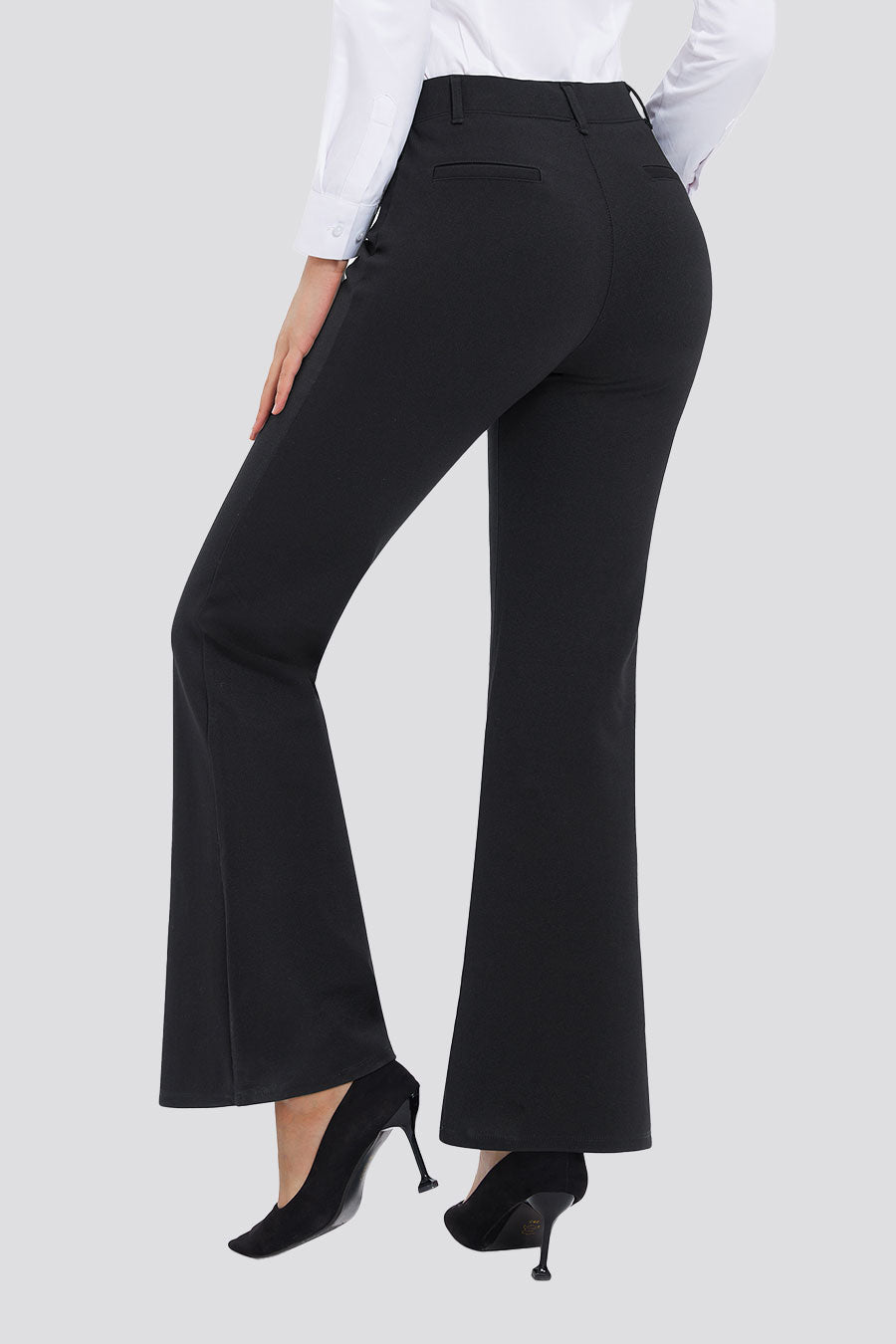 Back view black women dress pants