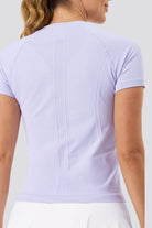 Light Purple yoga shirts back view