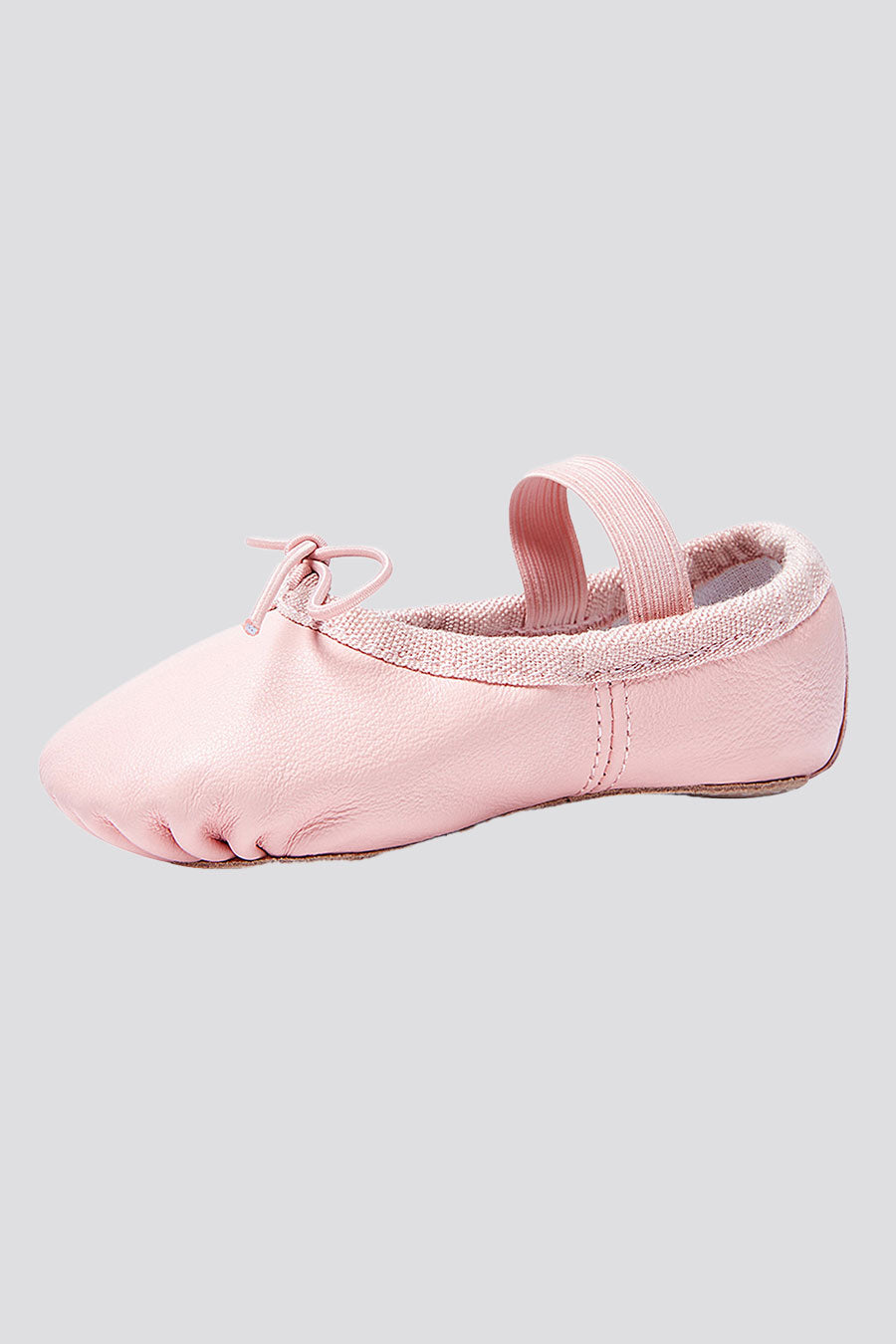 Leather ballet shoes pink side view