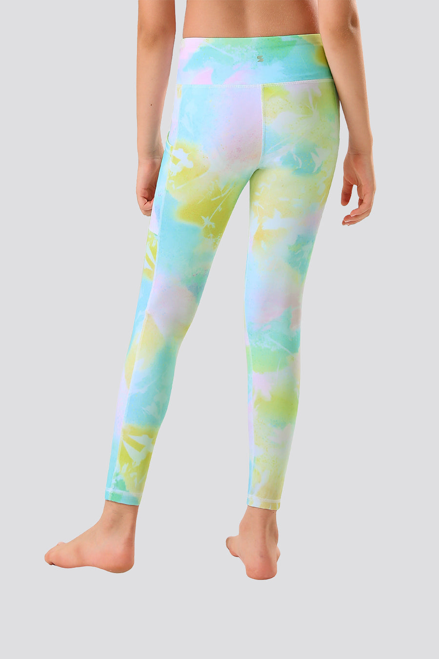 Girls leggings Spring Pastel back view