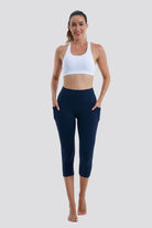 Navy capri leggings