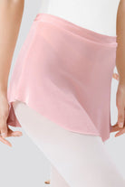 Pink wrap skirt side view 