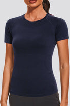 Navy yoga clothes front view