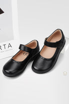 Black mary jane shoes for girls side view