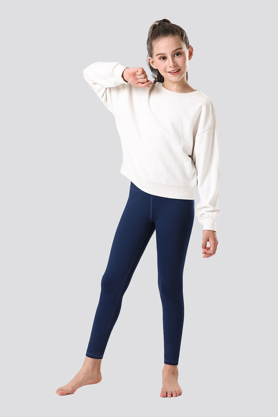 Fleece lined leggings navy