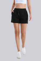 black lounge shorts women