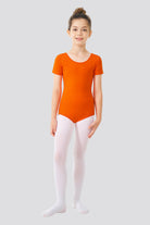 Full-body orange leotard toddler