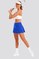 pleated tennis skirt Sapphire side view 