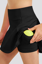 Black girls tennis skirts pockets