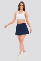 Navy tennis skirt full-body