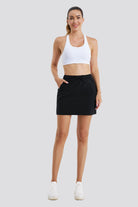 Black hiking skirt full-body