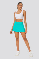  Turquoise tennis skirt front view