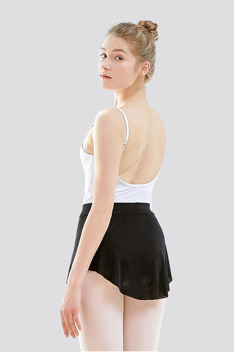 black wrap skirt side view 