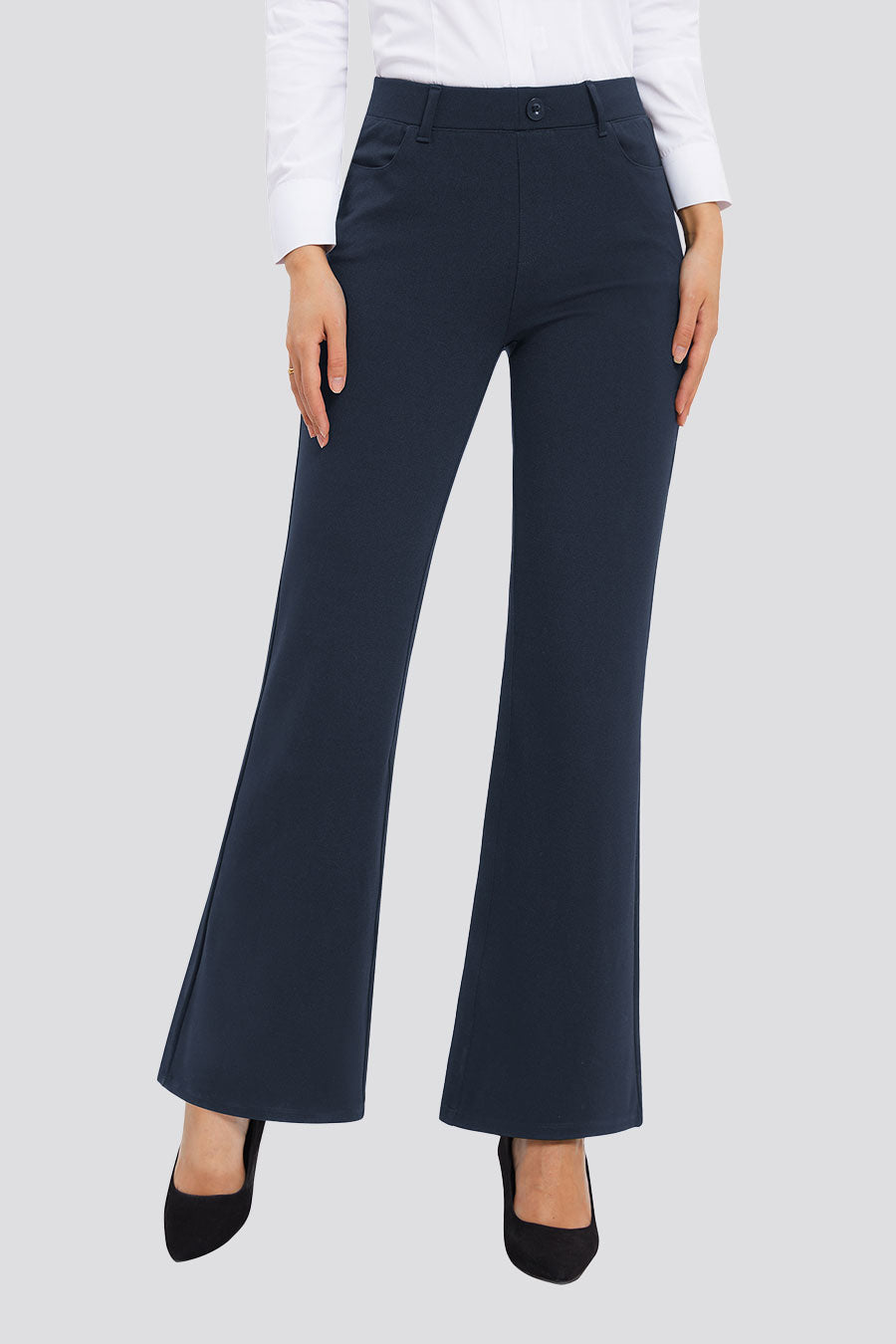 Front view blue dress pants