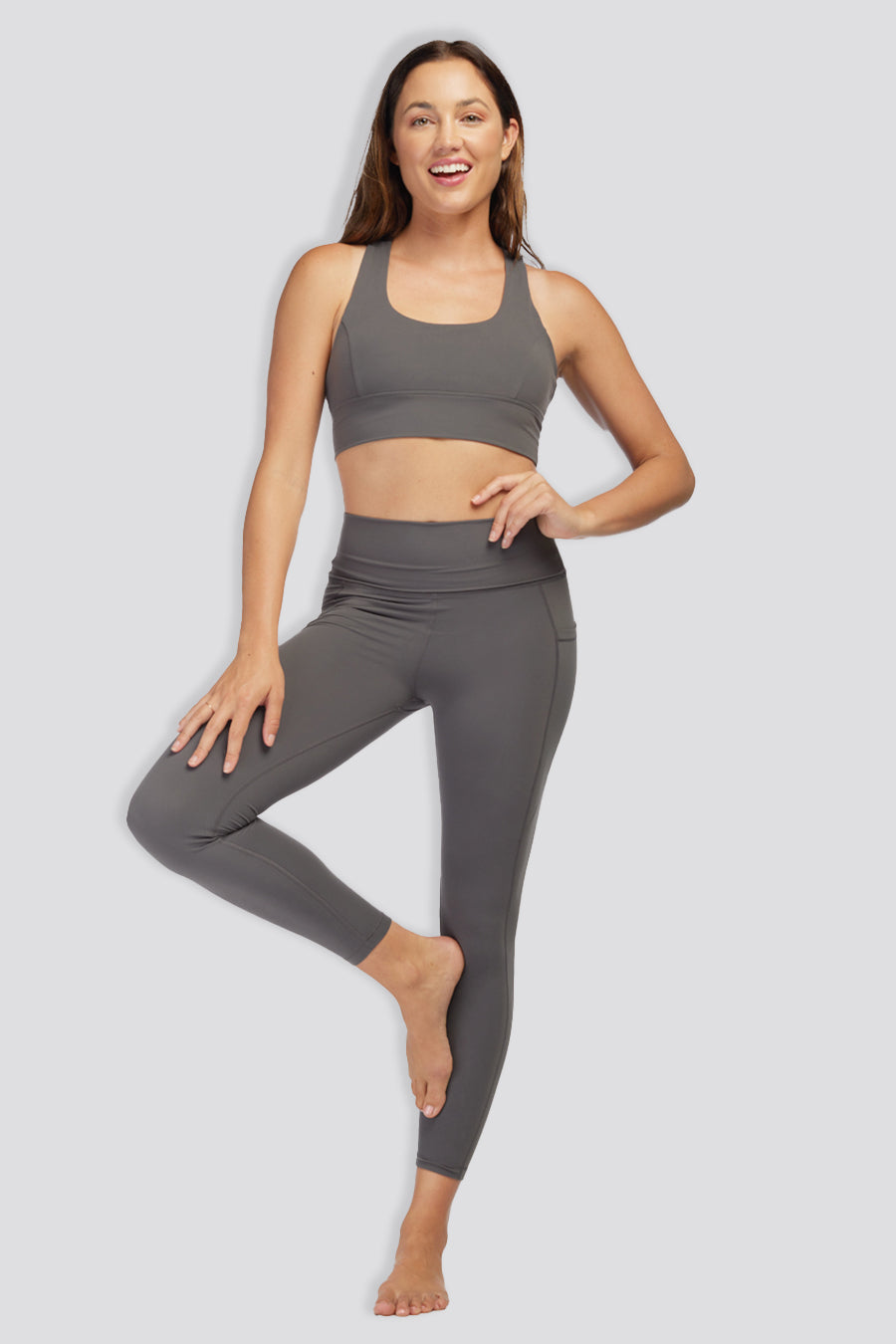 Women Workout Leggings Charcoal