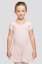 Front view pink leotard toddler