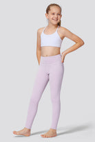 Lavender yoga pants front view 