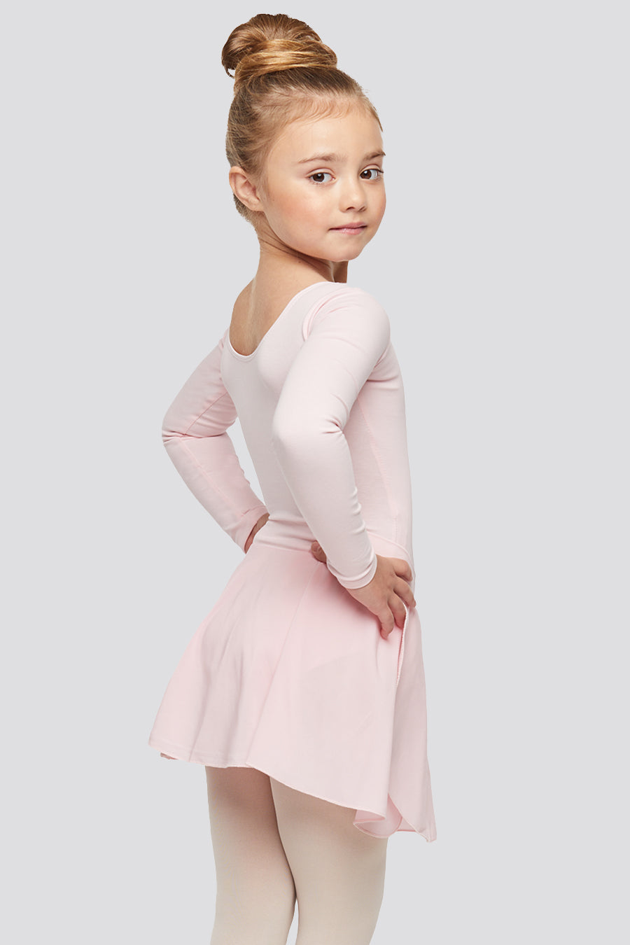 Side view pink leotard toddler for girls