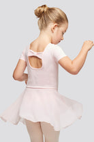 Side view pink leotard toddler