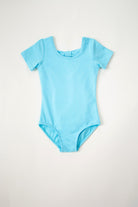 Blue leotard toddler front view