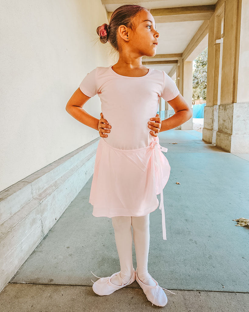 Full-body pink toddler leotards