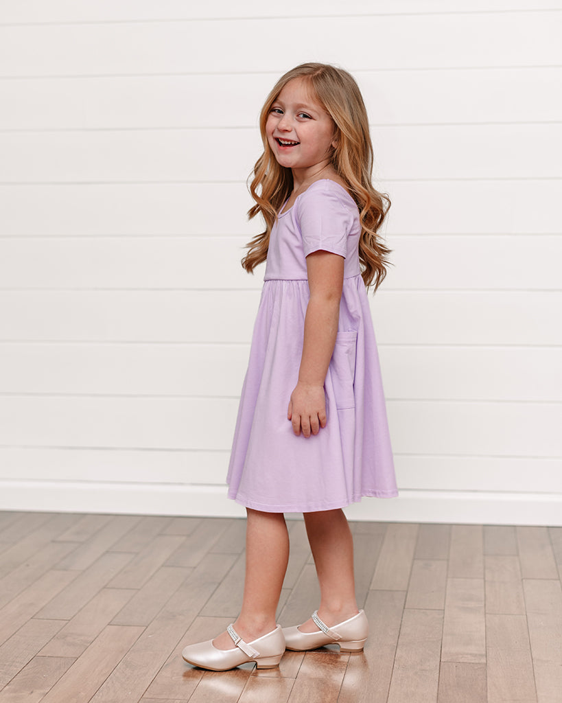 Side view dress with pockets for girls