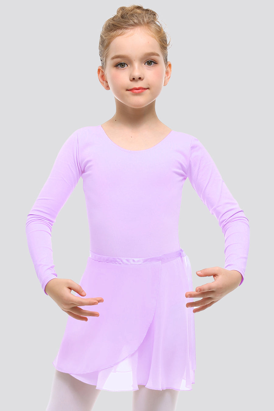 leotards for toddlers purple front view