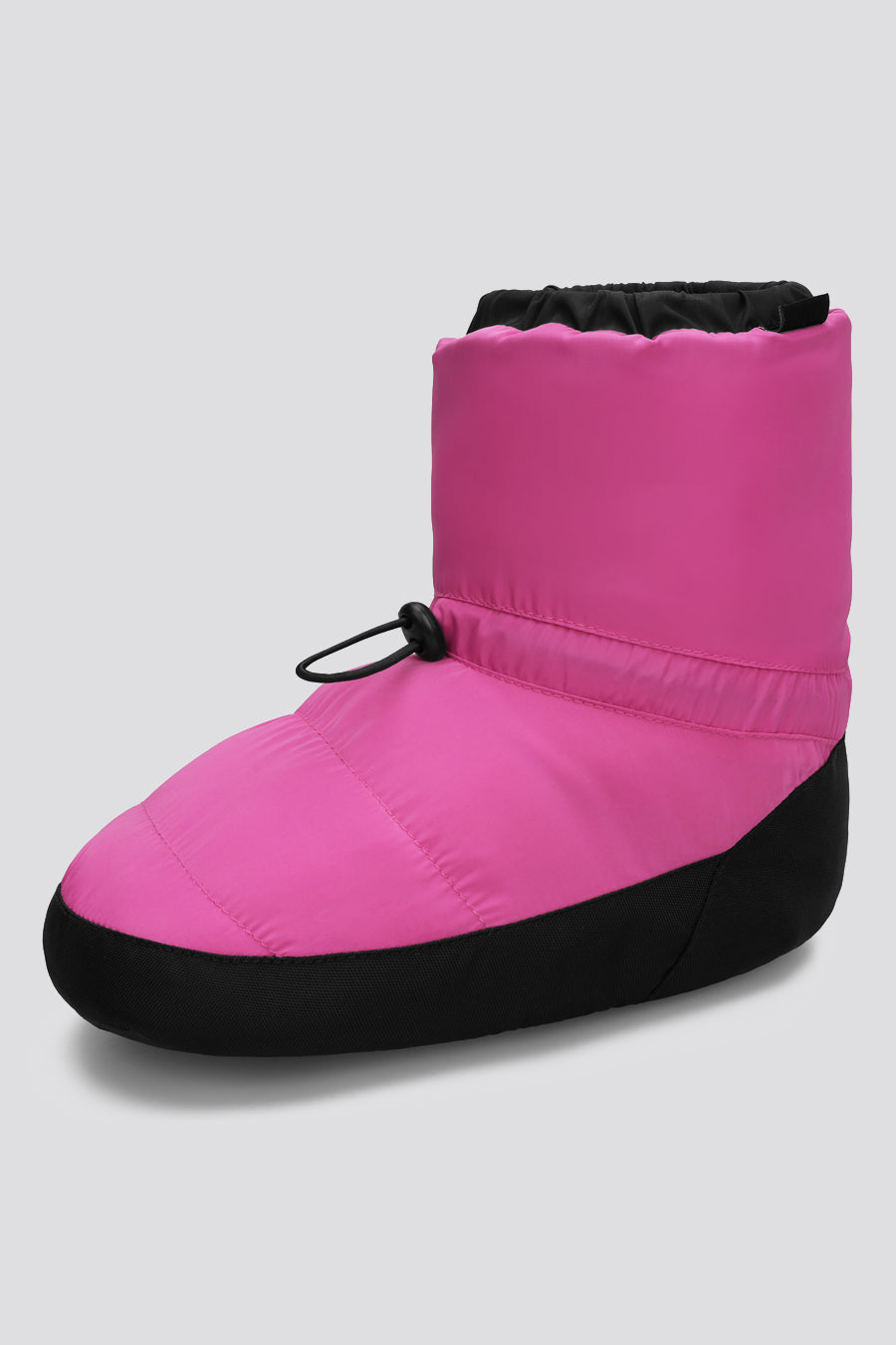 Fuchsia ballet warm up booties side view