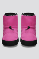 Fuchsia ballet warm up booties front view