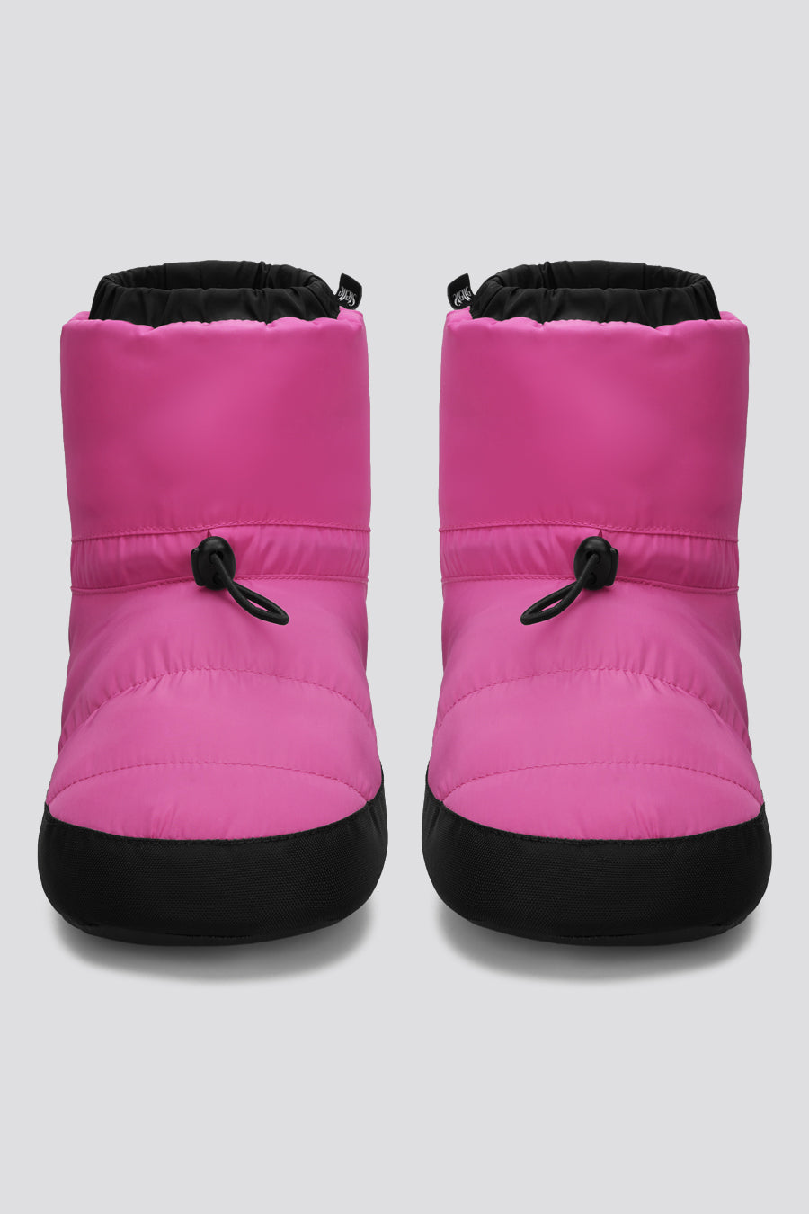 Fuchsia ballet warm up booties front view