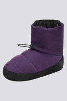 Purple ballet warm up booties side view