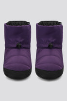 Purple ballet warm up booties front view