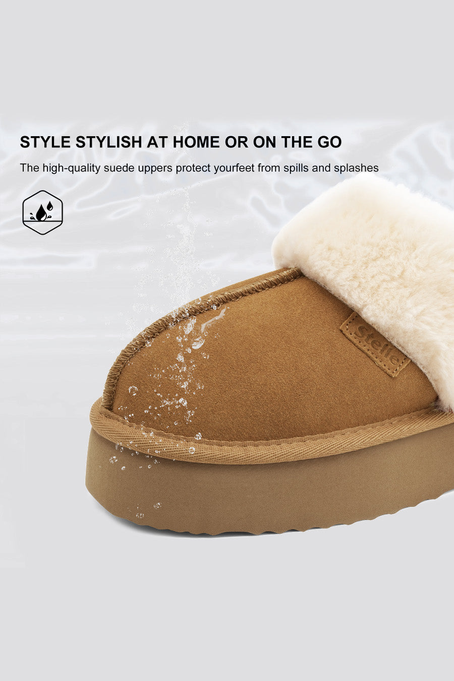 Comfortable slippers with a double-layer foam insole