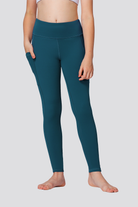 Girls leggings Dark Teal front view