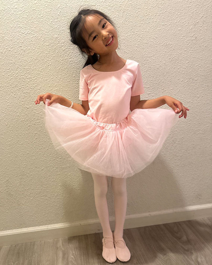 Front view for pink ballet outfit