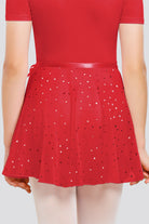 red Shiny skirt