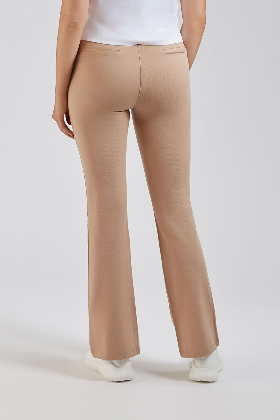 Women Casual Pants Khaki back view