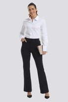 Women Bootcut Pants Black full view