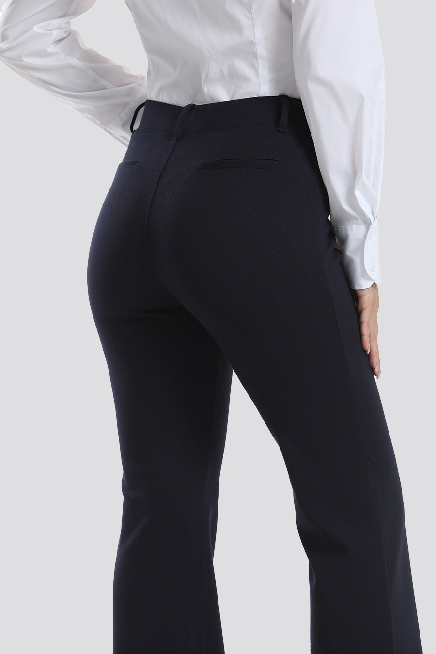 Women Bootcut Pants Navy back view